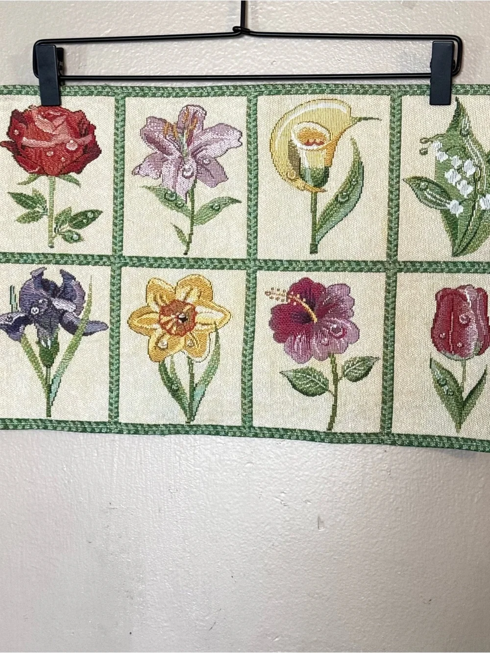 Floral Patchwork Tapestry Placemat Pair Grannycore Spring Kitchen Decor